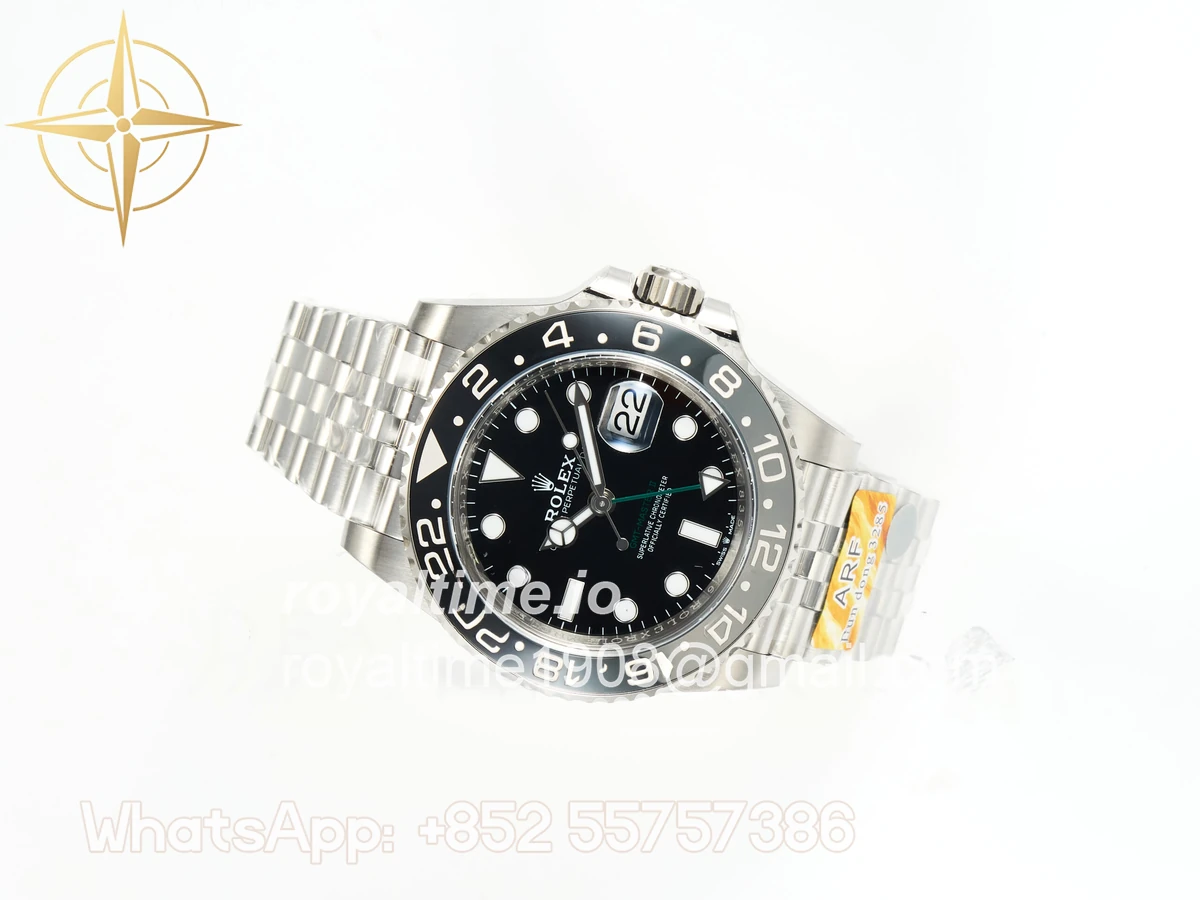 Rolex GMT-Master II 126710 GRNR Black/Gray Ceramic ARF on Jubilee Bracelet DD3285 CHS V3 - Image 8