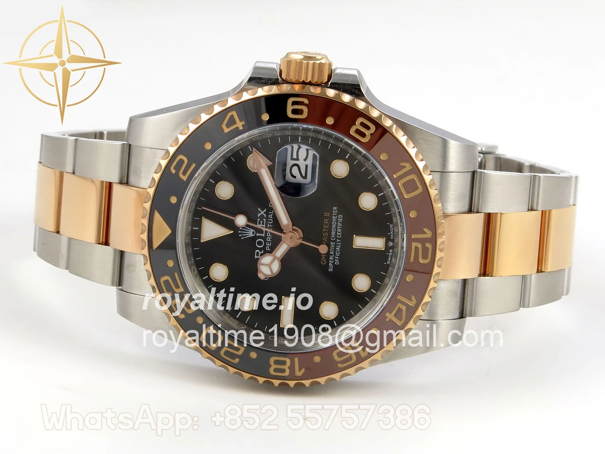 Rolex GMT Master II 126711 CHNR 904L SS/RG VF Black Dial On SS/RG Bracelet DD3285 CHS - Image 8