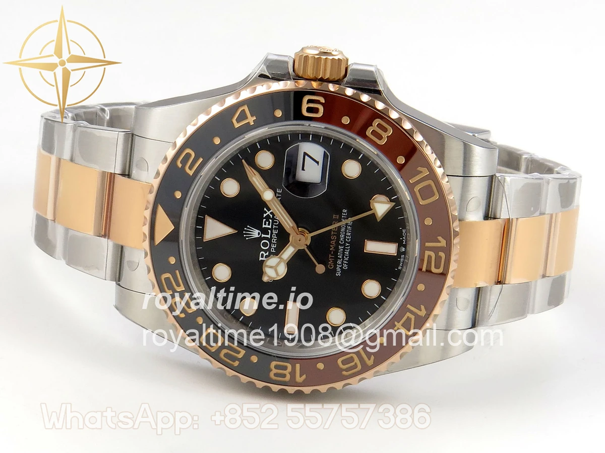 Rolex GMT-Master II 126711 CHNR Gain Weight VSF Black Dial On SS/RG Oyster Bracelet DD3285 CHS - Image 8