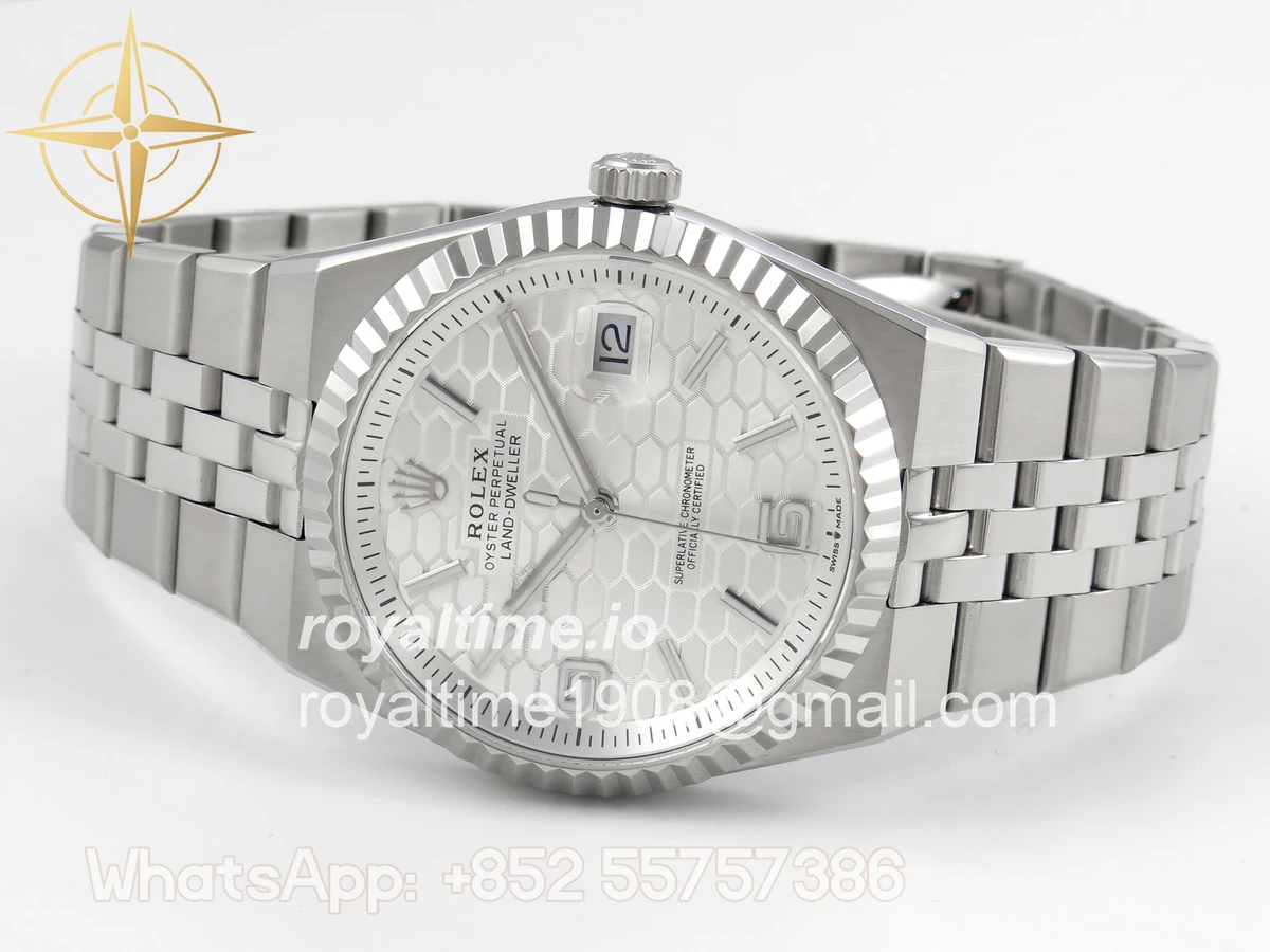 Rolex Land Dweller 127334 DIWF White Dial on SS Bracelet A7135 - Image 8