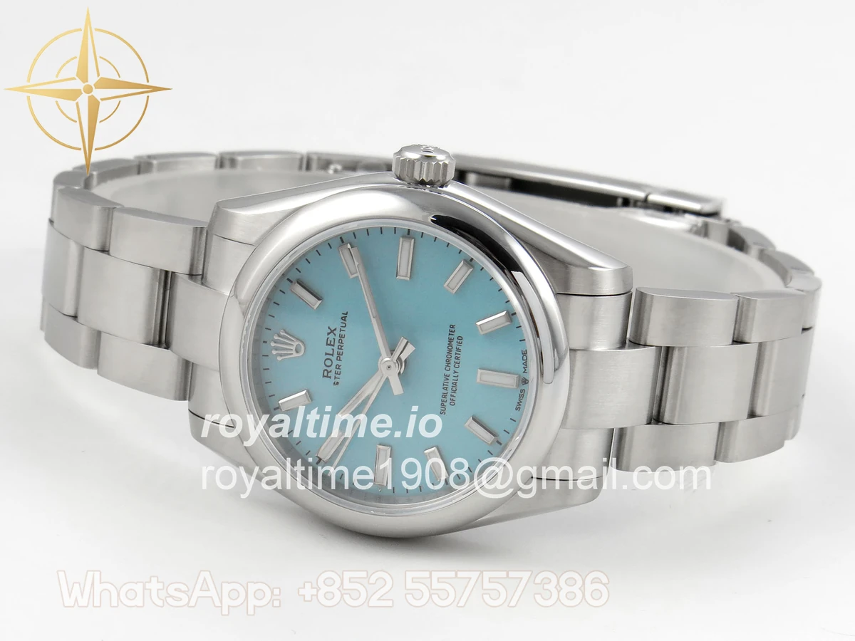 Rolex Oyster Perpetual 31mm 277200 DIWF Turquoise Dial on SS Bracelet A2232 - Image 8