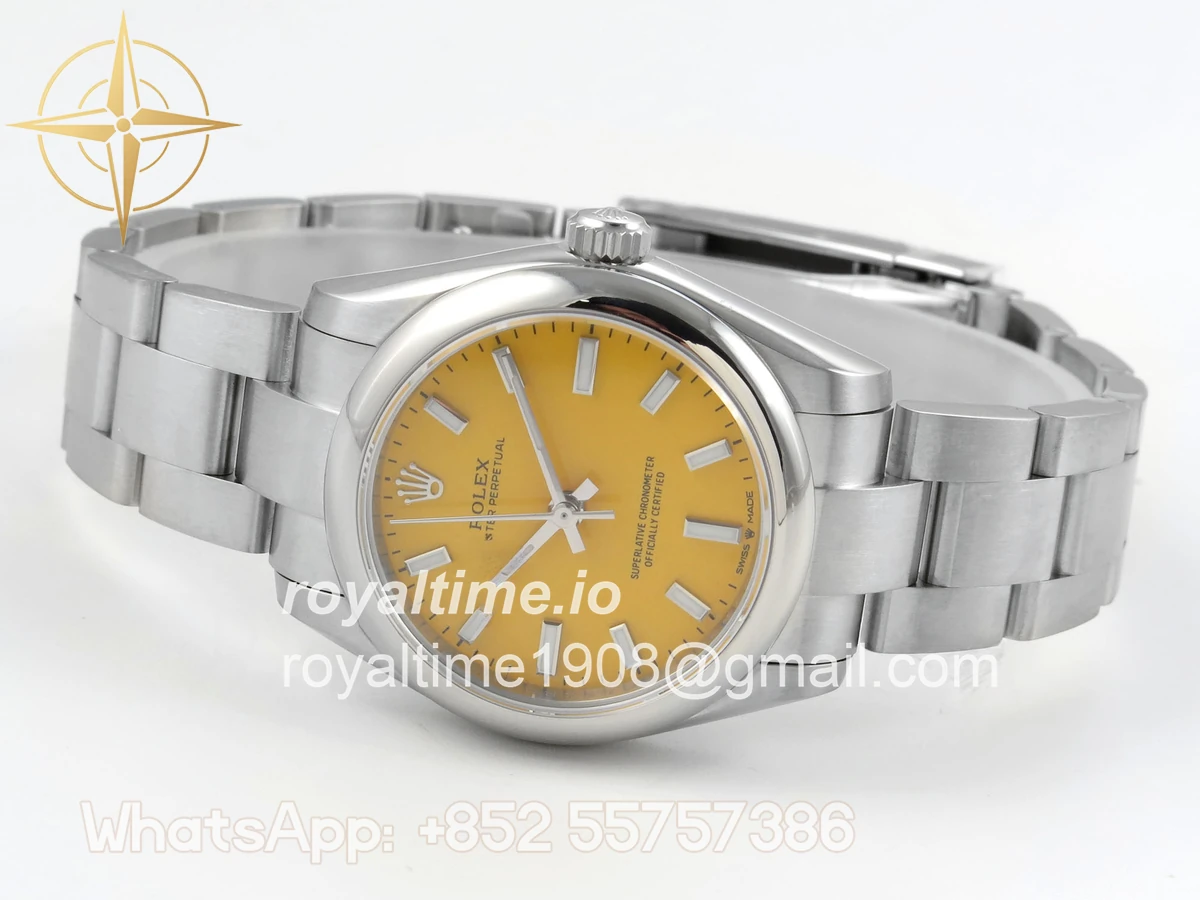 Rolex Oyster Perpetual 31mm 277200 DIWF Yellow Dial on SS Bracelet A2232 - Image 8