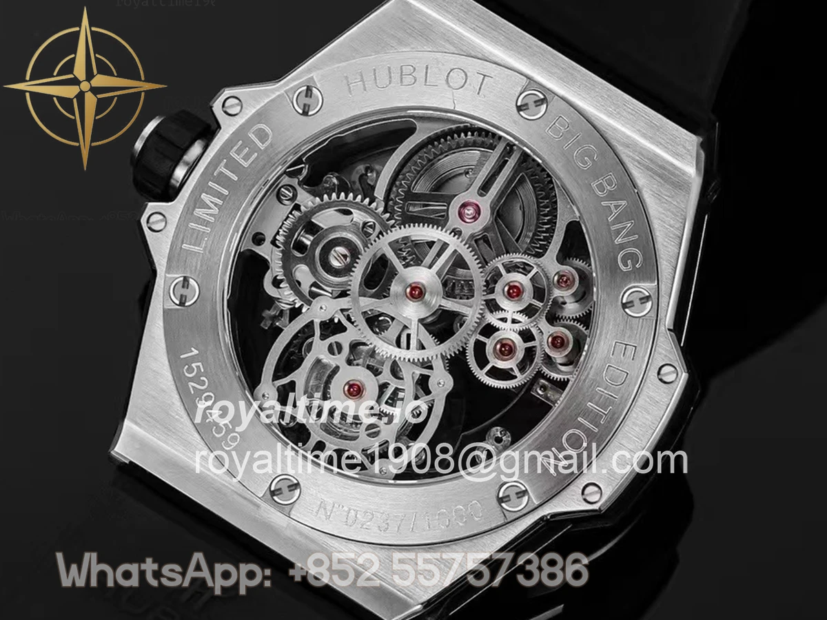 Hublot Classic Fusion Tourbillon 45mm with Ceramic Bezel Skeleton Dial in Steel - Image 8
