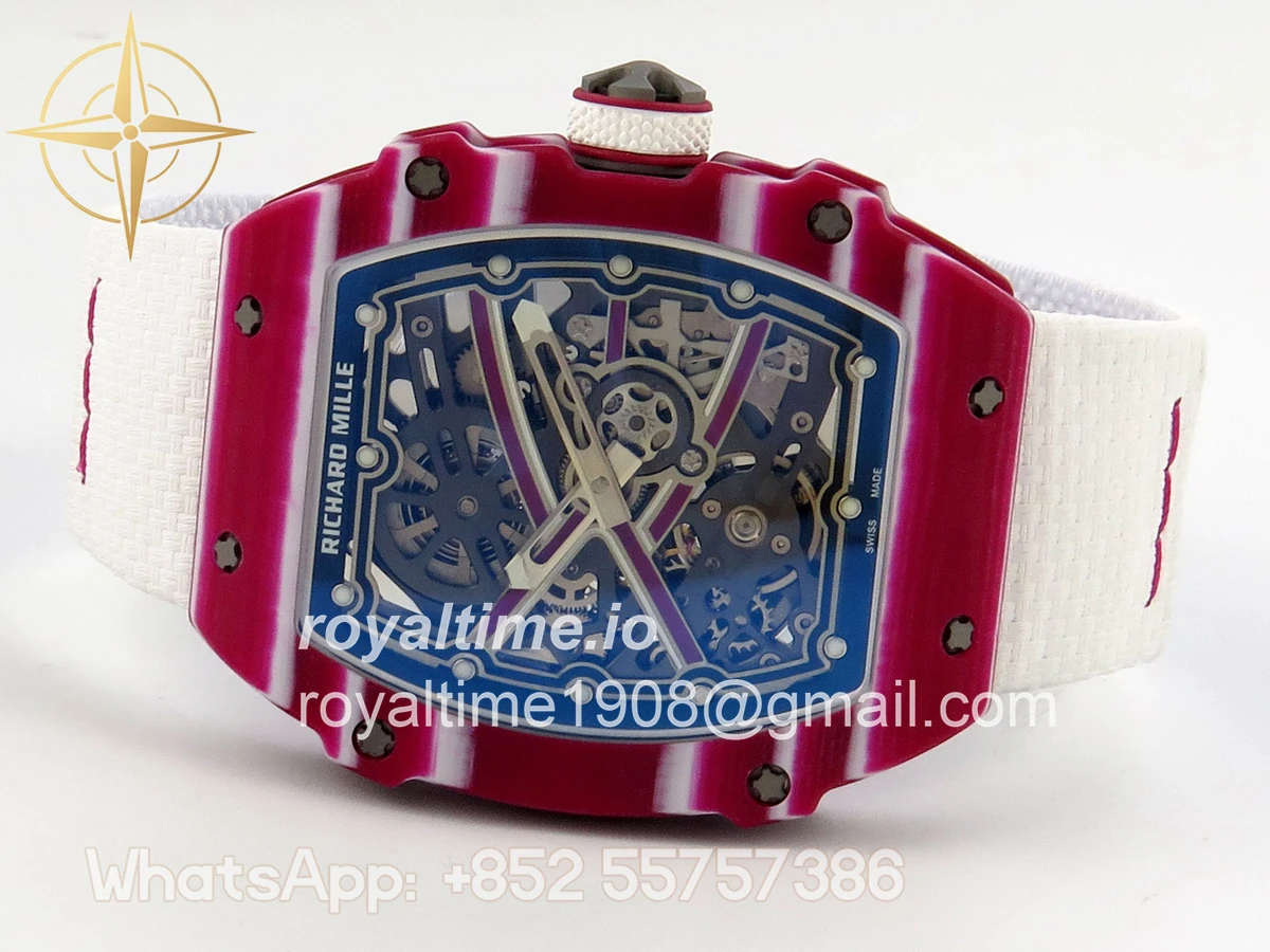 Richard Mille AVF RM67-02 Red NTPT Skeleton Dial on White Elastic strap CRMA7 V2 - Image 8