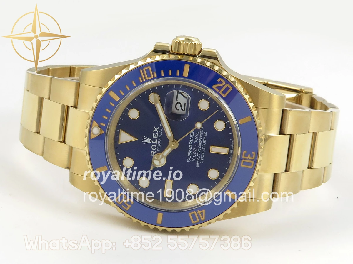 Rolex Submariner 41mm 126618 LB QF Blue Dial on YG Bracelet QF3235 - Image 8