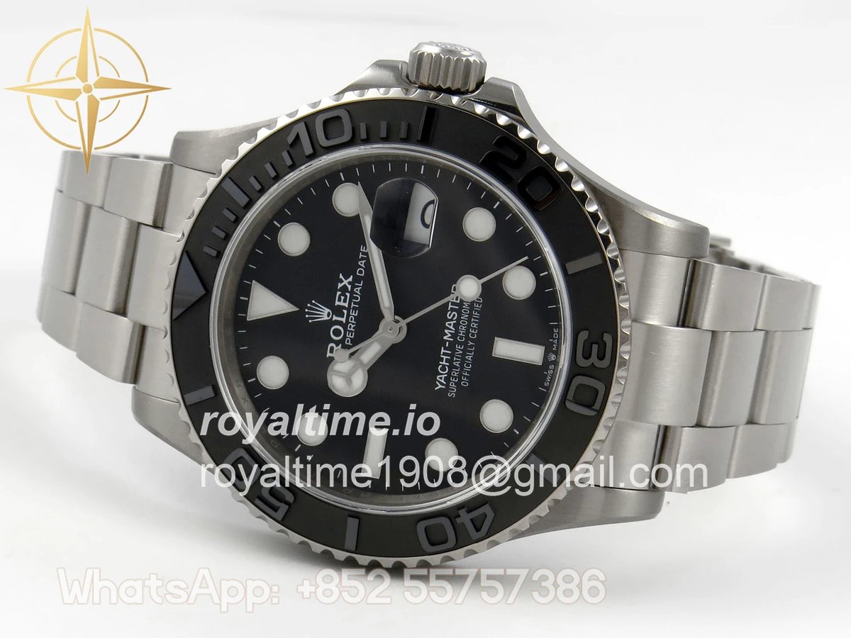 Rolex Yacht-Master 226627 Titanium QF Black Dial on Titanium Bracelet JH3235 V18 (Free Sprung) - Image 8