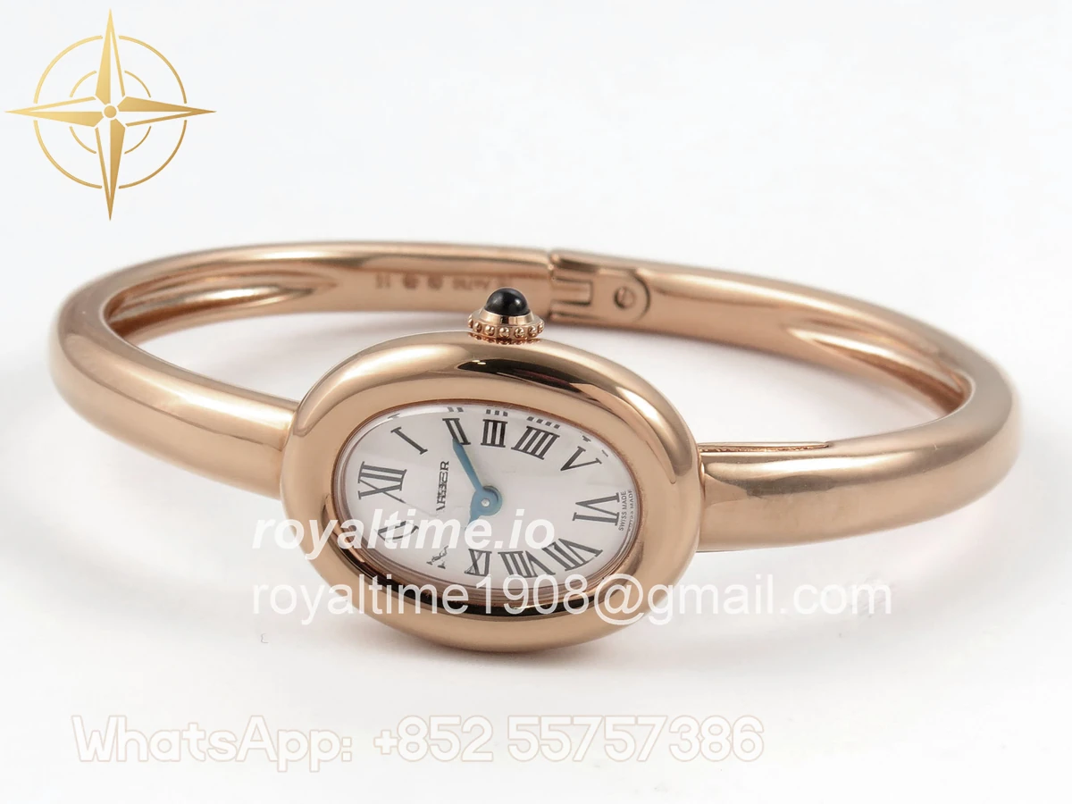 Cartier Baignoire De Cartier RG BLSF White Dial on RG Medium Size Bracelet Swiss Quartz - Image 8