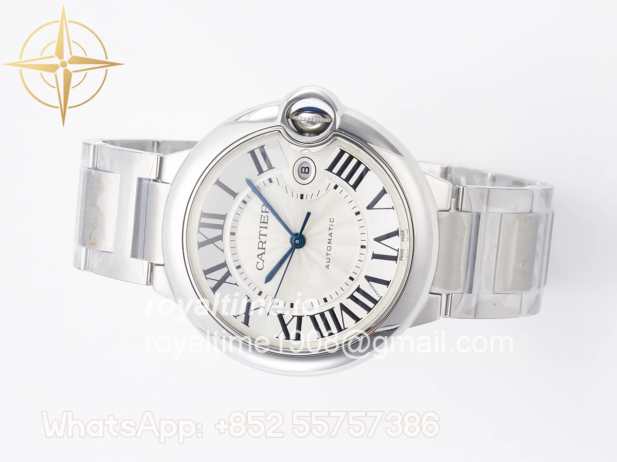 Cartier Ballon Bleu 42mm SS AF White Texture Dial on SS Bracelet A2824 V5 - Image 8
