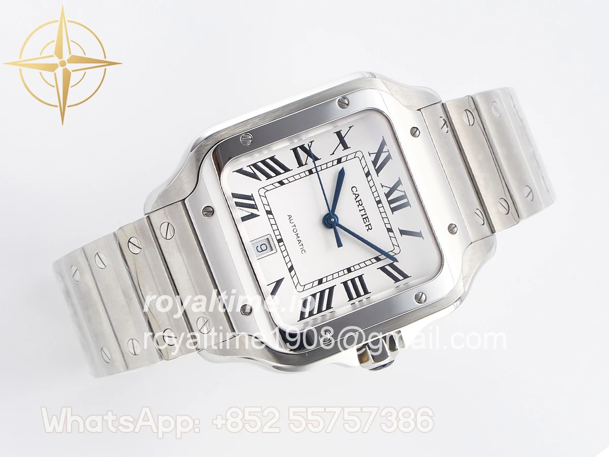 Cartier Santos de Cartier 40mm SS BVF White Dial on SS Bracelet MIYOTA 9015 - Image 8
