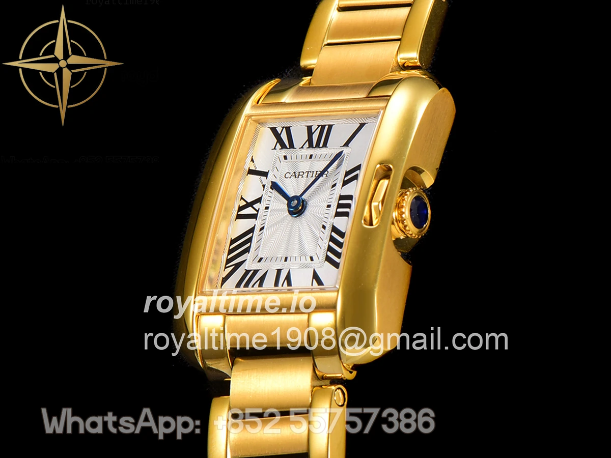 Cartier Tank Anglaise 30.2mm White Dial in Yellow Gold - Image 8