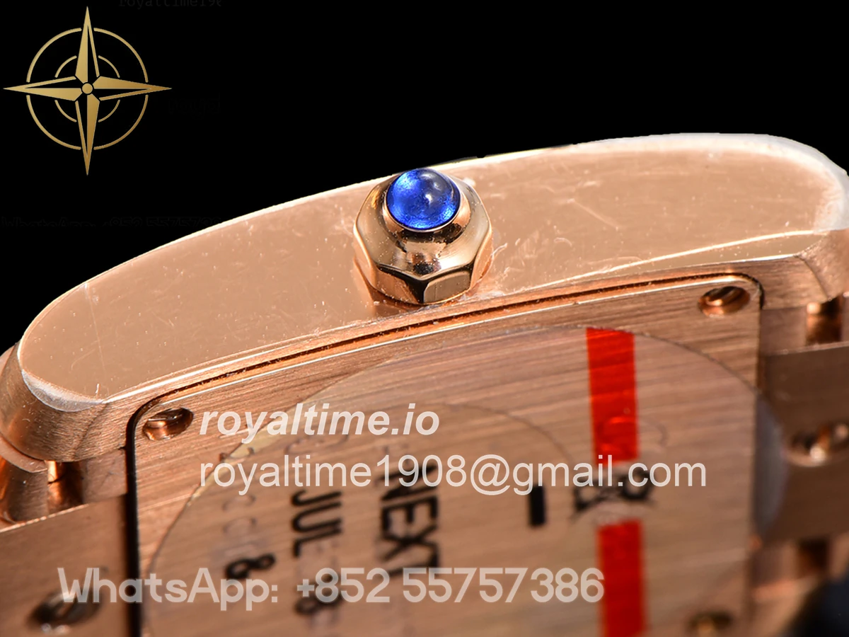 Cartier Tank Francaise Watch Small Rose Gold with Diamond Bezel - Image 8