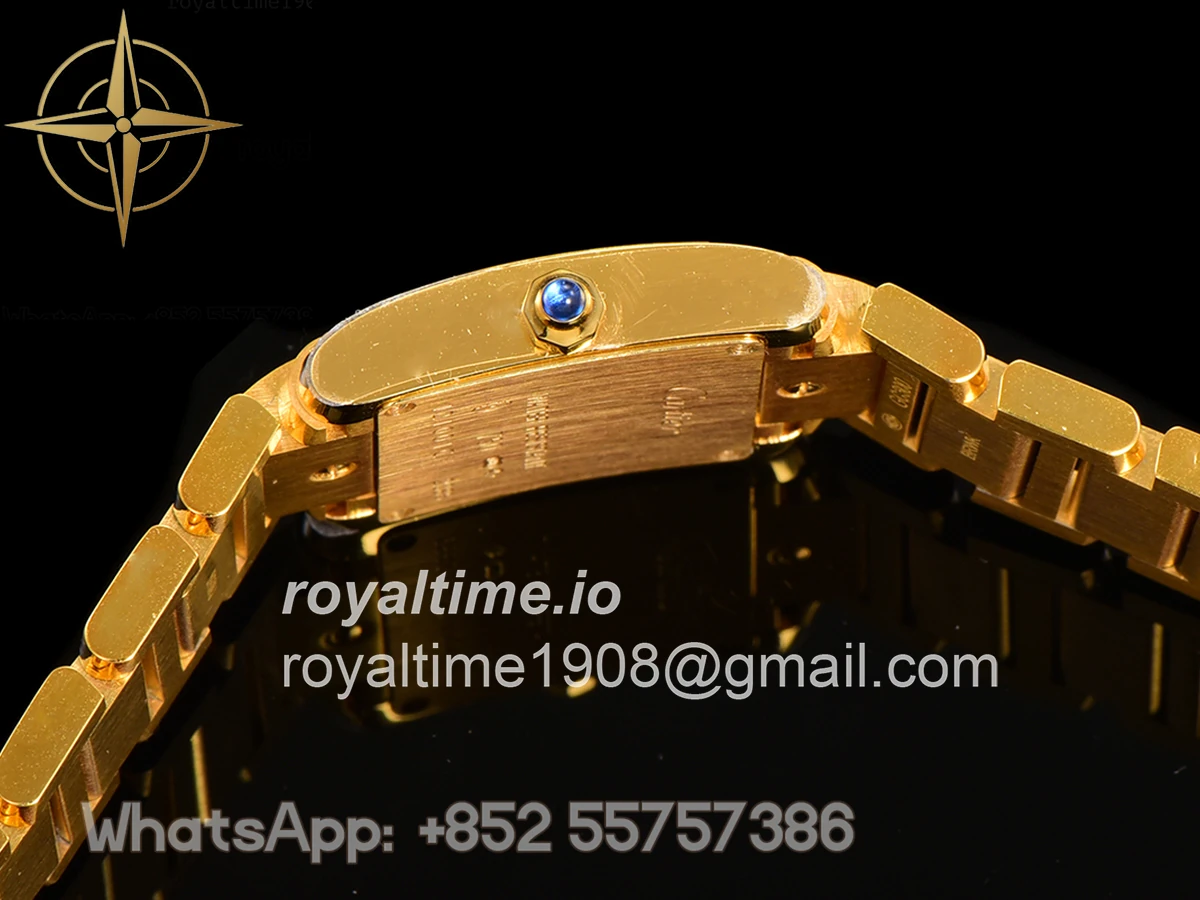 Cartier Tank Francaise Watch Small Yellow Gold with Diamond Bezel - Image 8