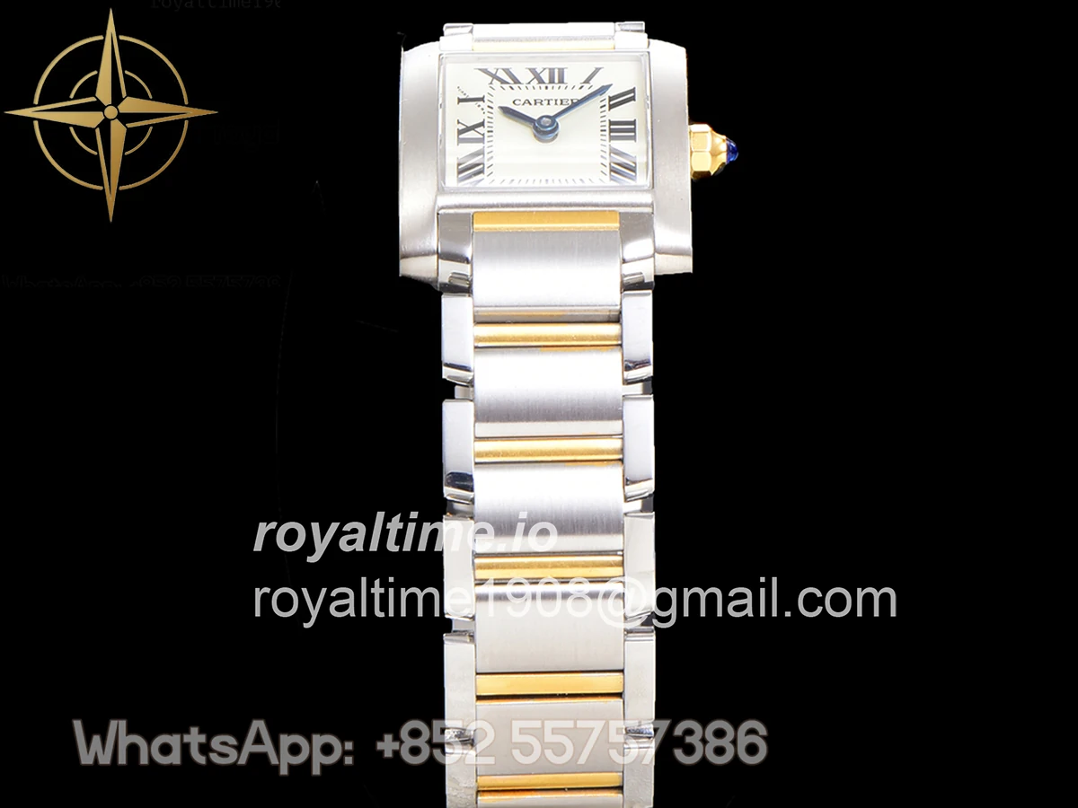 Cartier Tank Francaise Watch Small Steel/Yellow Gold - Image 8