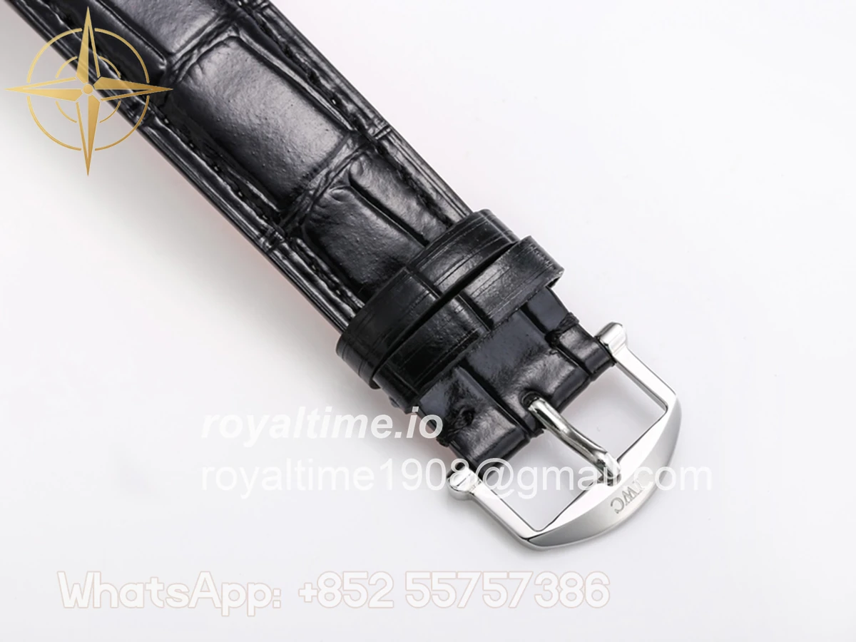 IWC Portofino Hand Wound Moon Phrase IW5548 Grey Dial in Steel - Image 8