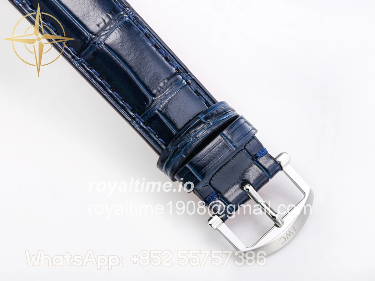 IWC Portofino Hand Wound Moon Phrase IW5548 White Dial in Steel - Image 8