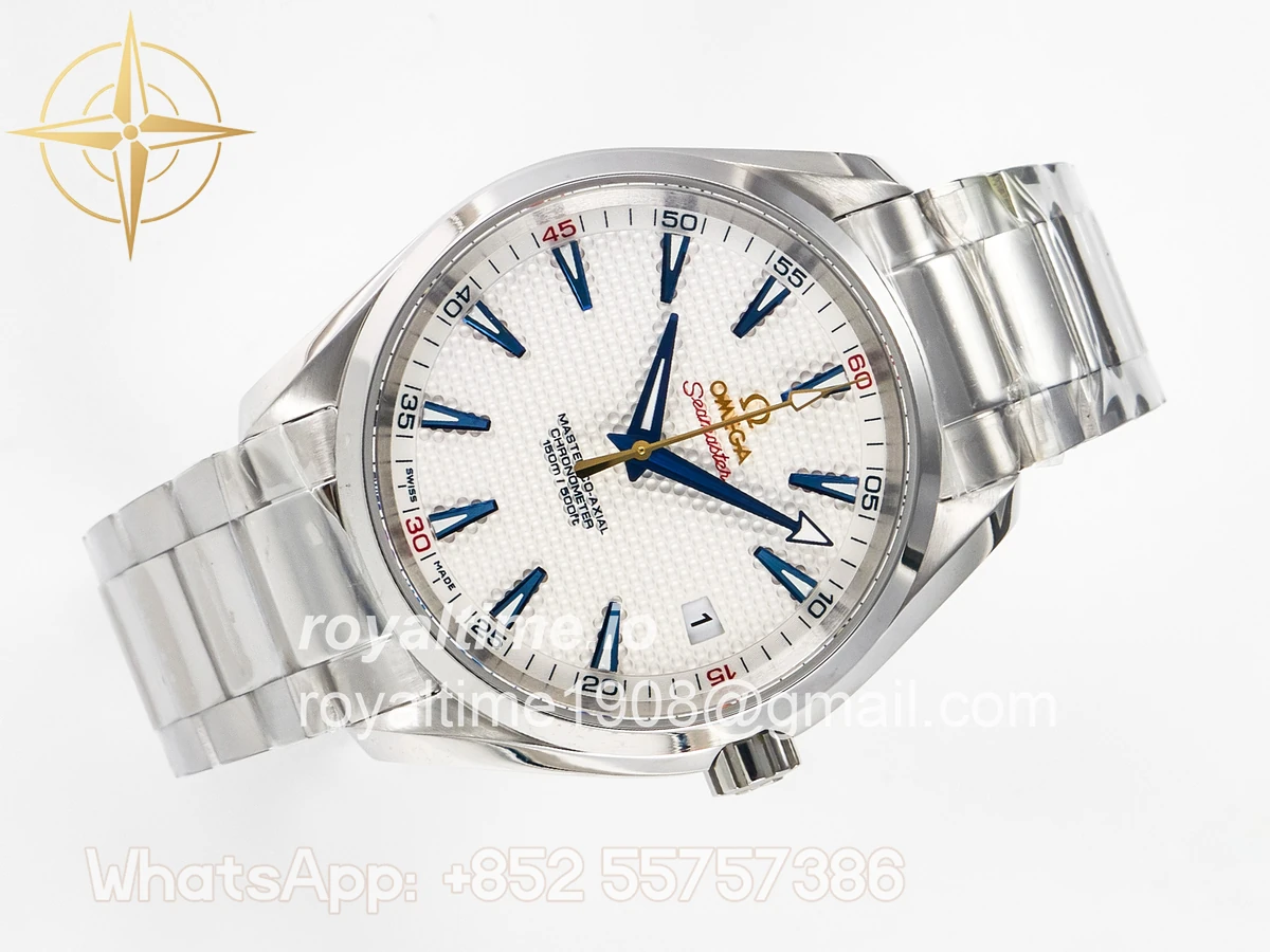 Omega Aqua Terra 150M SS VSF Silver Polka Dots Dial on SS Bracelet A8500 - Image 8