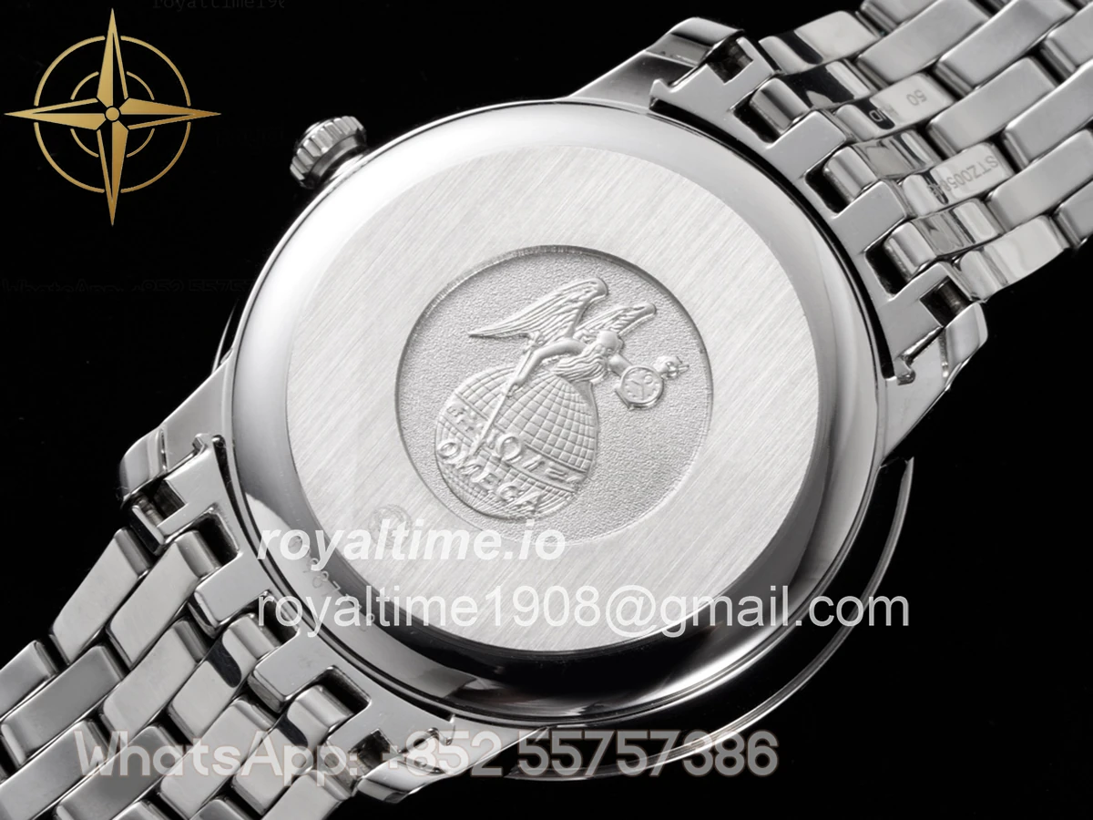 Omega De Ville Co-Axial Chronometer 36.8mm Silver Dial with Blue Marker in Steel on Bracelet - Image 8