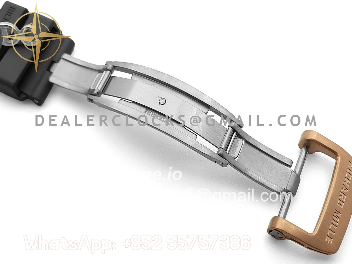 Richard Mille RM 011 Automatic Flyback Chronograph in Rose Gold / Titanium on Black Rubber - Image 8