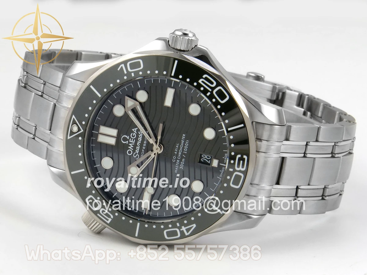 Omega Seamaster Diver 300M SS ORF Green Ceramic Green Dial on SS Bracelet OR8800 - Image 8