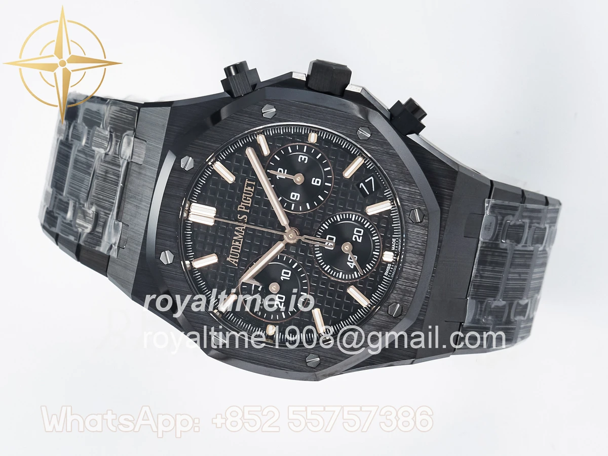 Audemars Piguet Royal Oak Chrono 26240 Black Ceramic APSF on Ceramic Bracelet SA4401 - Image 8