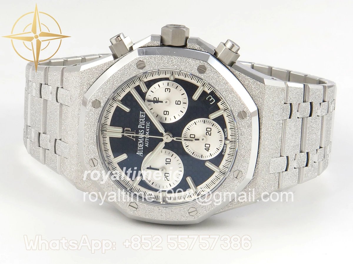 Audemars Piguet Royal Oak Chrono 26240 Frosted SS DDF Black/White Dial on SS Bracelet DD4401 - Image 8