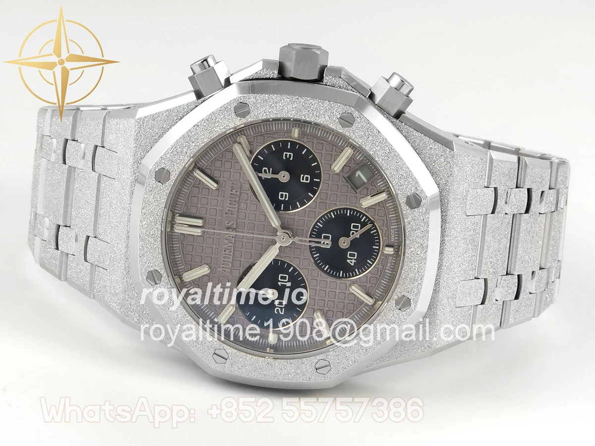 Audemars Piguet Royal Oak Chrono 26240 Frosted SS DDF Gray/Black Dial on SS Bracelet DD4401 - Image 8