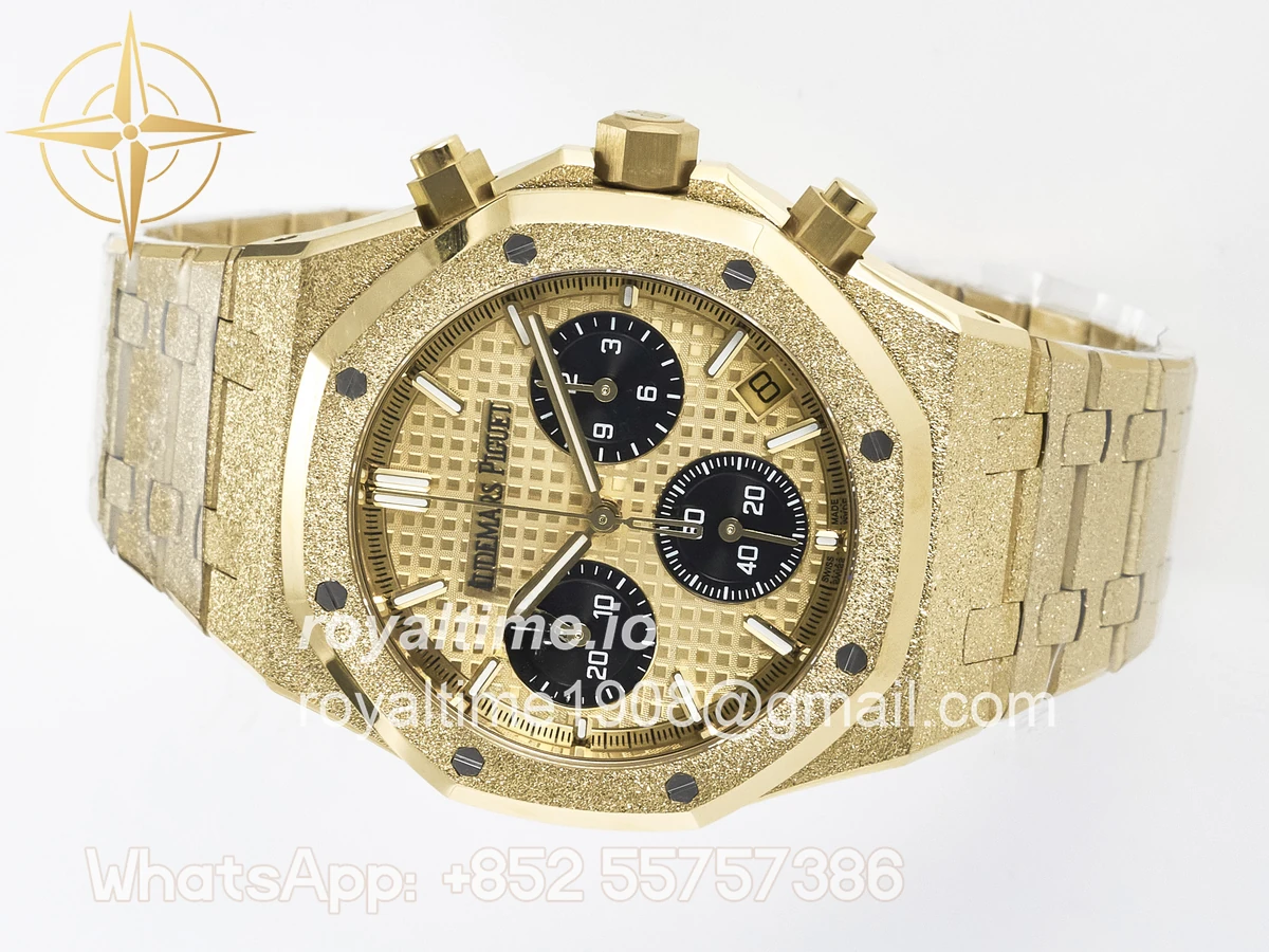 Audemars Piguet Royal Oak Chrono 26240 Frosted YG APSF YG Dial on Bracelet SA4401 - Image 8