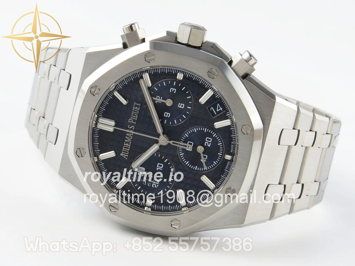 Audemars Piguet Royal Oak Chrono 26240 SS APSF Green Dial on SS Bracelet SA4401 V2 (Free Sprung) - Image 8