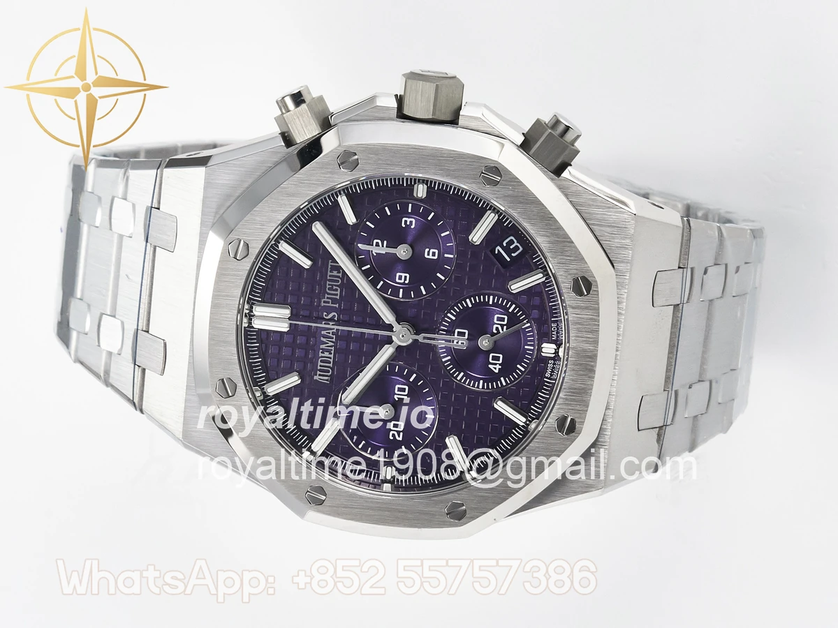 Audemars Piguet Royal Oak Chrono 26240 SS APSF Purple Dial on SS Bracelet SA4401 - Image 8
