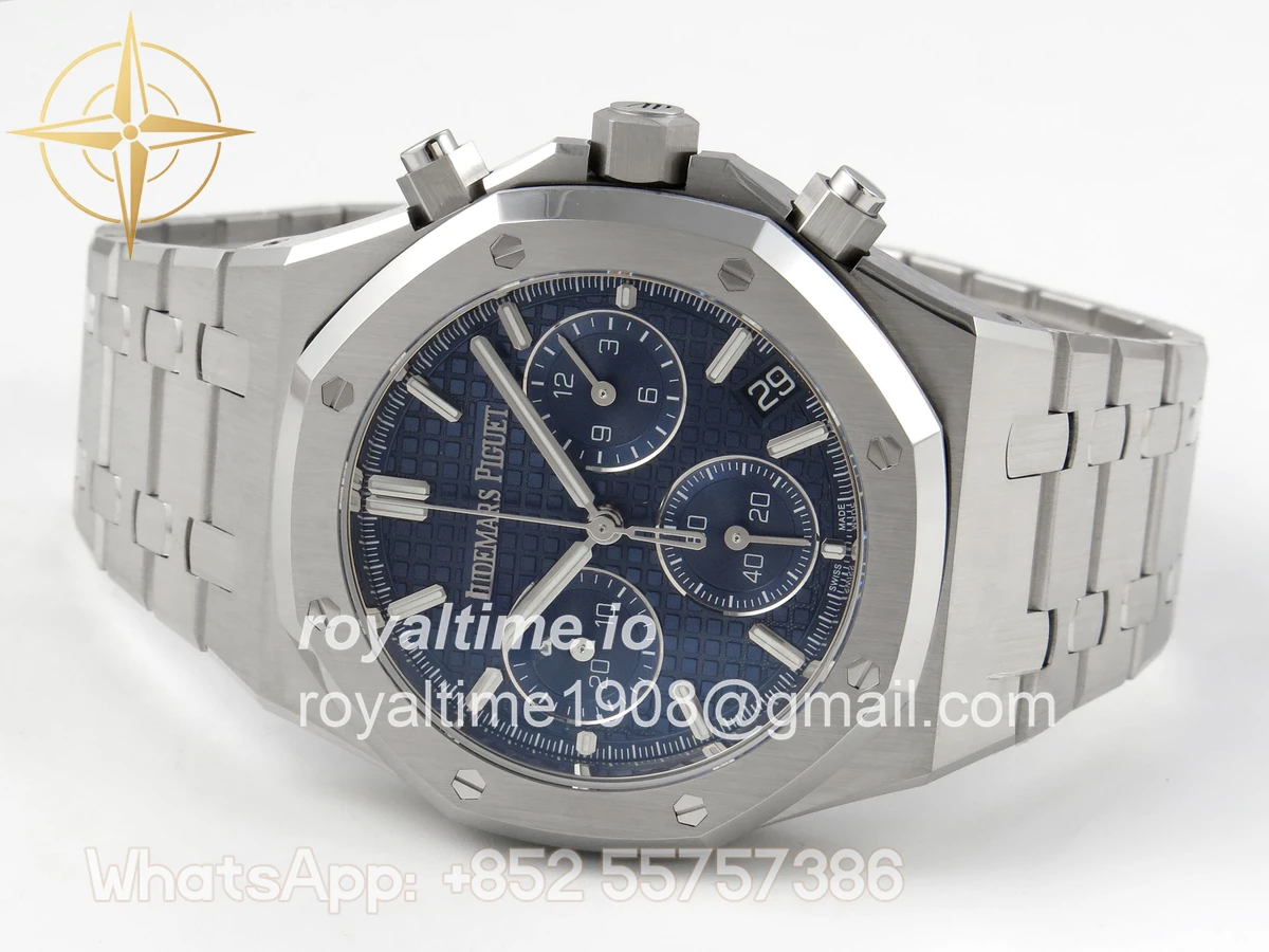 Audemars Piguet Royal Oak Chrono 26240 SS DDF Blue Dial on SS Bracelet SA4401 - Image 8
