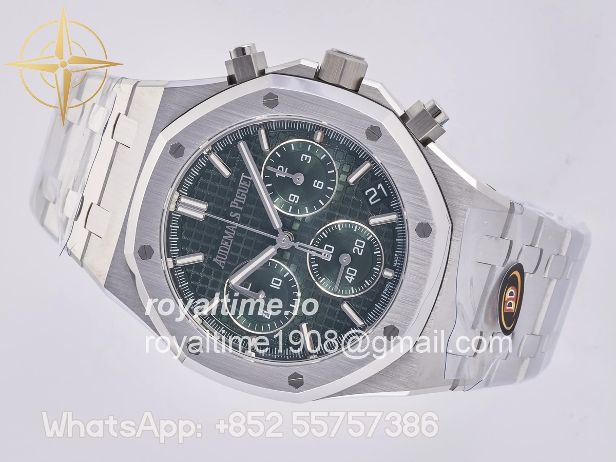 Audemars Piguet Royal Oak Chrono 26240 SS DDF Green Dial on SS Bracelet DD4401 (50th Anniversary) - Image 8