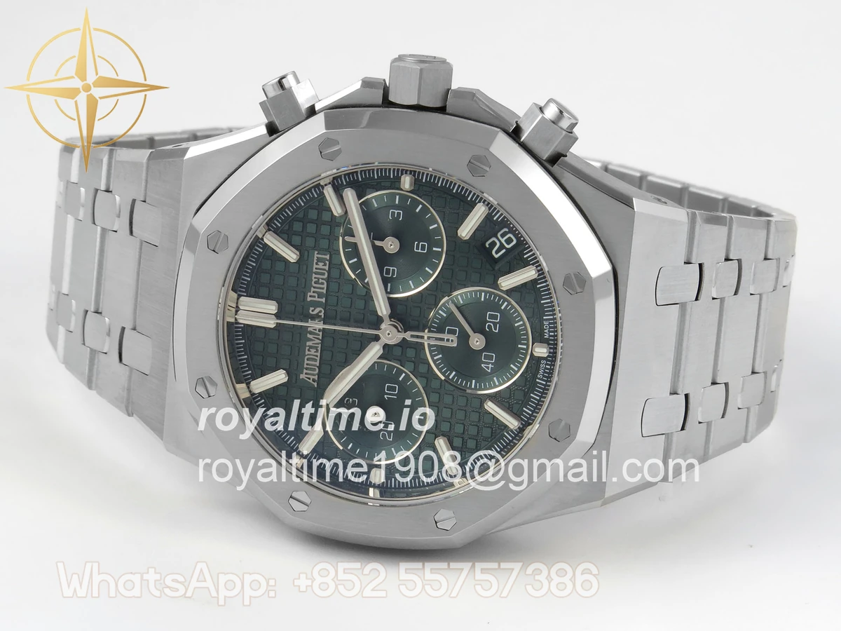 Audemars Piguet Royal Oak Chrono 26240 SS DDF Green Dial on SS Bracelet SA4401 - Image 8