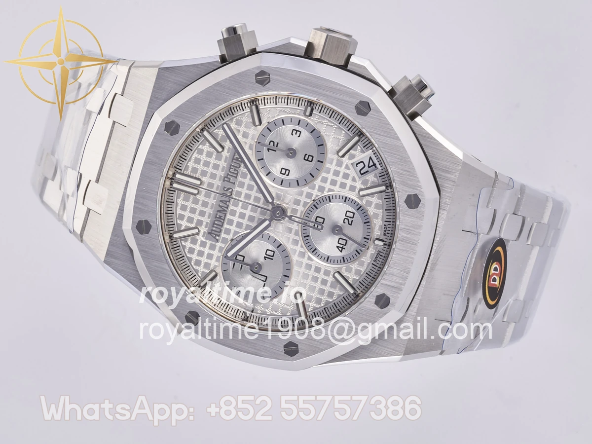 Audemars Piguet Royal Oak Chrono 26240 SS DDF Silver Dial on SS Bracelet DD4401 (50th Anniversary) - Image 8