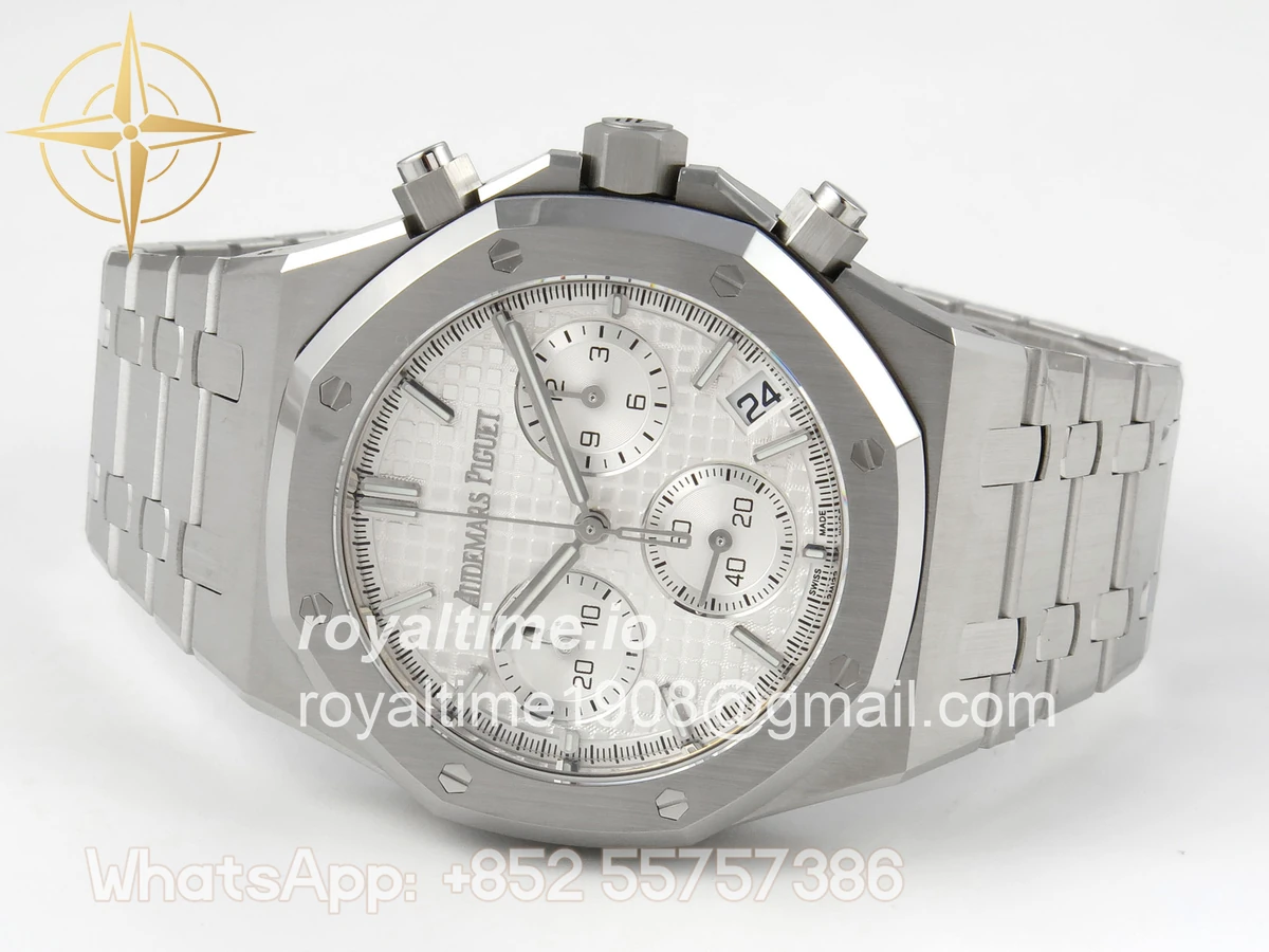 Audemars Piguet Royal Oak Chrono 26240 SS DDF White Dial on SS Bracelet SA4401 - Image 8