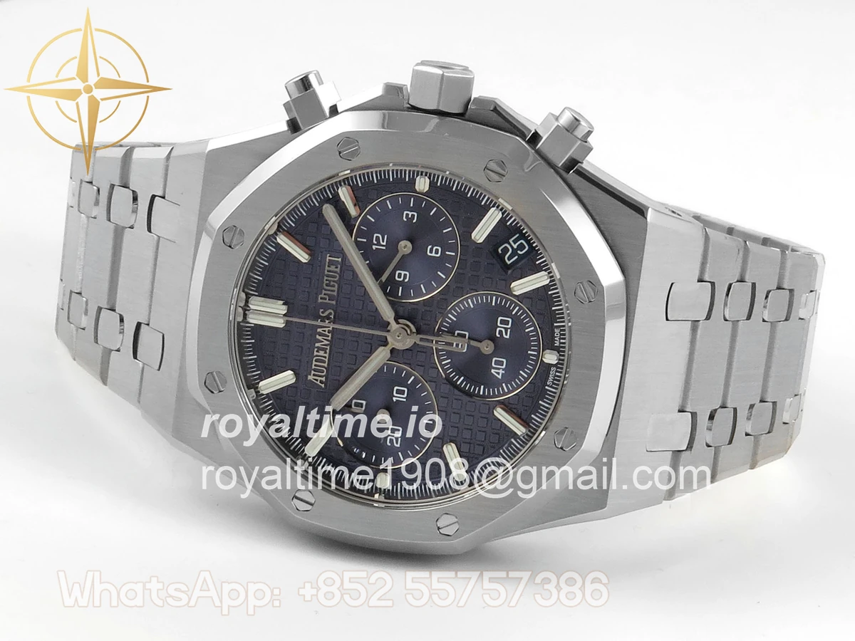 Audemars Piguet Royal Oak Chrono 26240 SS DDSF Blue Dial on SS Bracelet DD4401 - Image 8