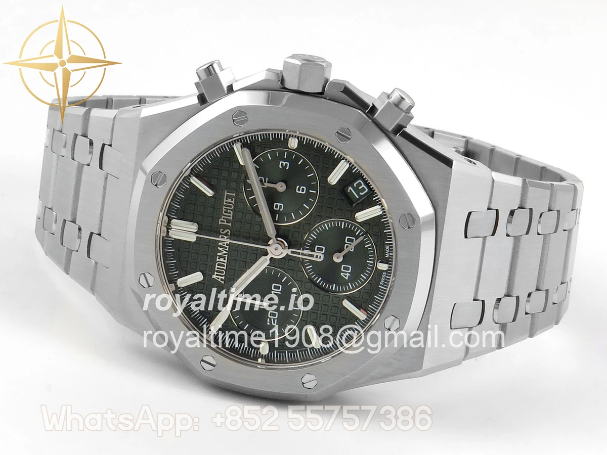 Audemars Piguet Royal Oak Chrono 26240 SS DDSF Green Dial on SS Bracelet DD4401 - Image 8