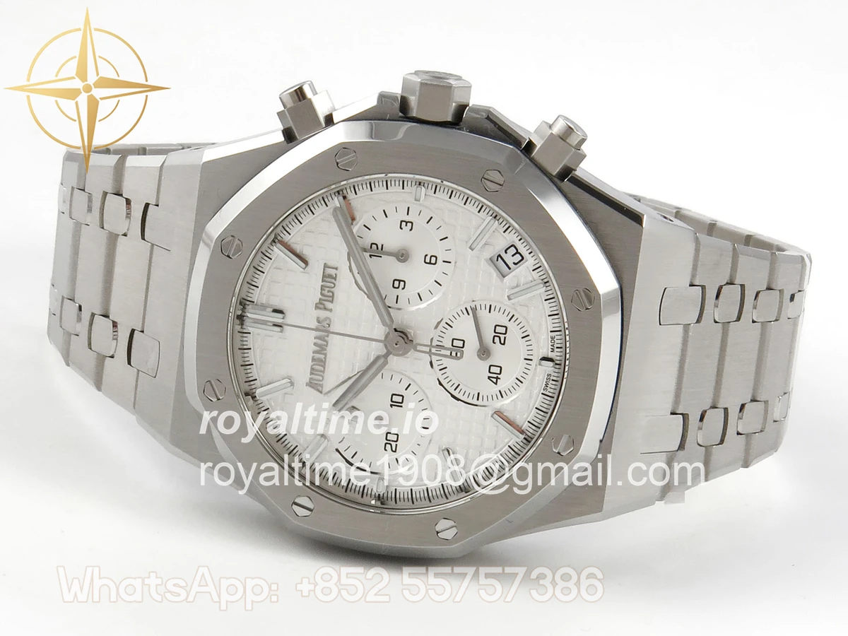 Audemars Piguet Royal Oak Chrono 26240 SS DDSF White Dial on SS Bracelet DD4401 - Image 8