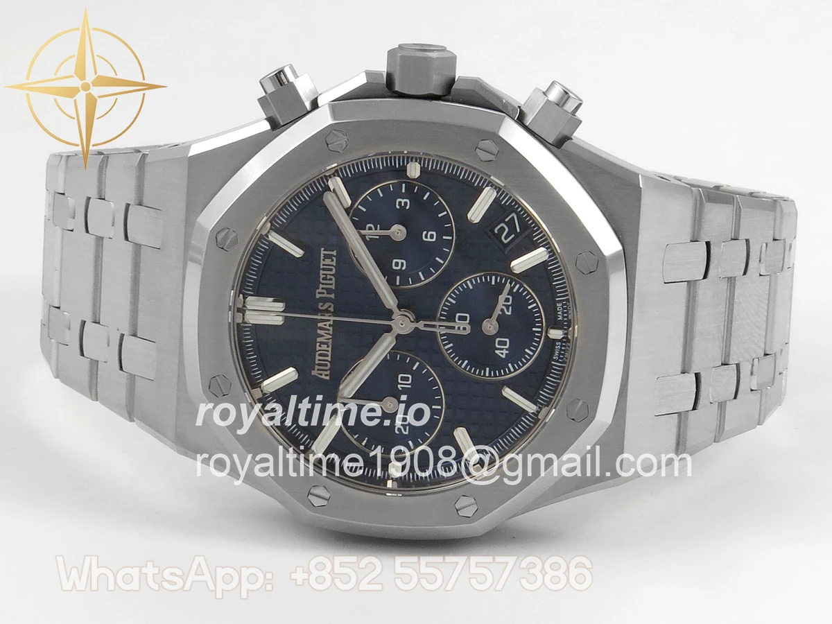 Audemars Piguet Royal Oak Chrono 26240 SS TOPF Blue Dial on SS Bracelet SA4401 - Image 8