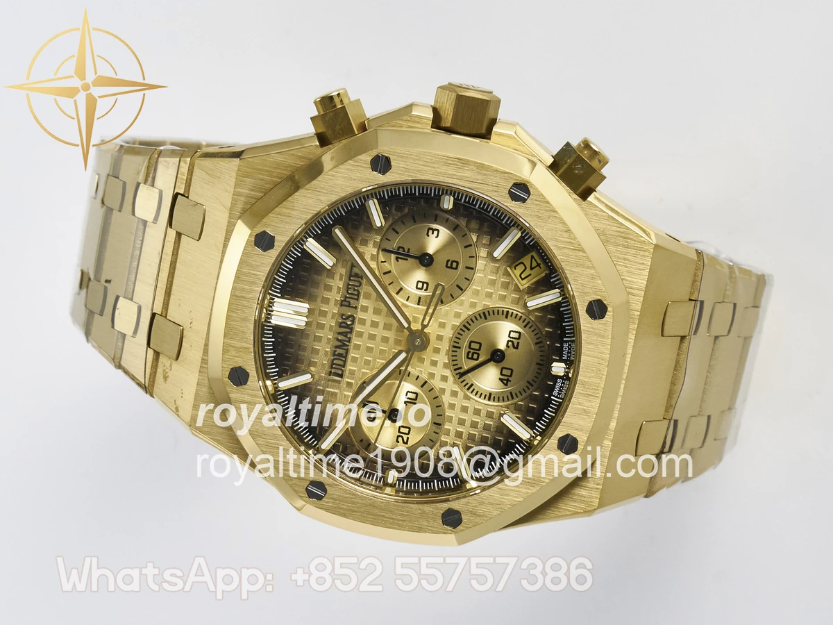 Audemars Piguet Royal Oak Chrono 26240 YG APSF YG Dial on YG Bracelet SA4401 - Image 8