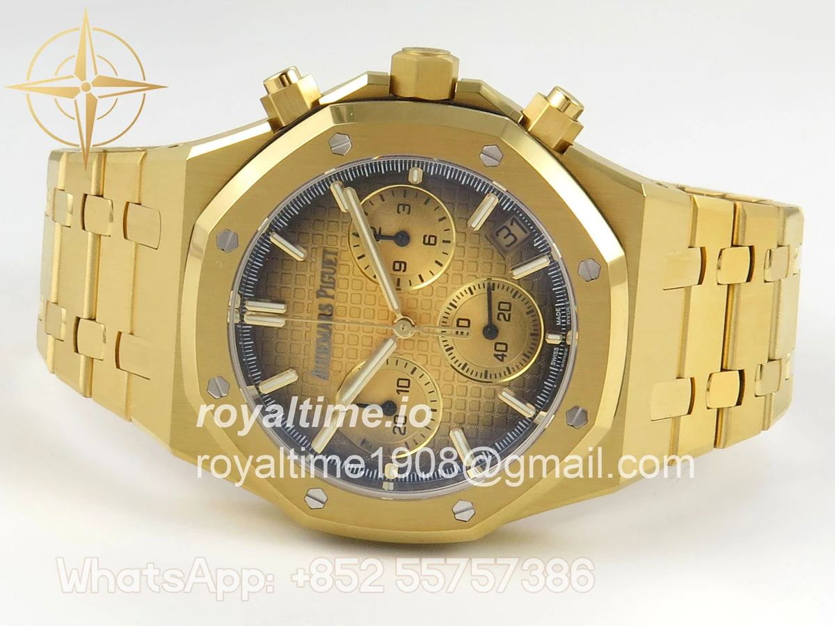 Audemars Piguet Royal Oak Chrono 26240 YG DDF YG Dial on YG Bracelet DD4401 - Image 8