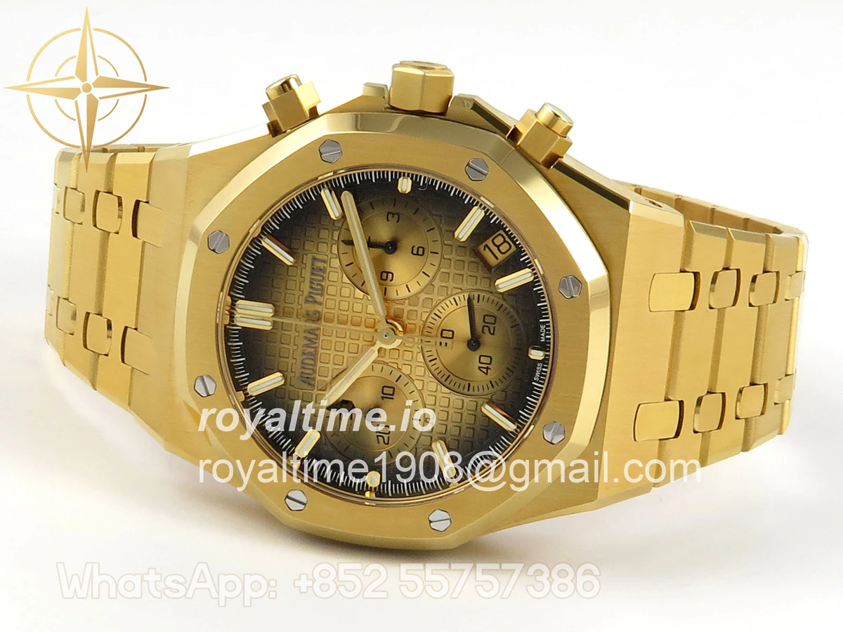 Audemars Piguet Royal Oak Chrono 26240 YG DDSF YG Smoked Dial on YG Bracelet DD4401 - Image 8