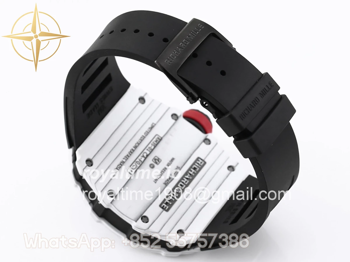 Richard Mille RM 035-01 Rafael Nadal White NTPT on Black Rubber Strap - Image 9