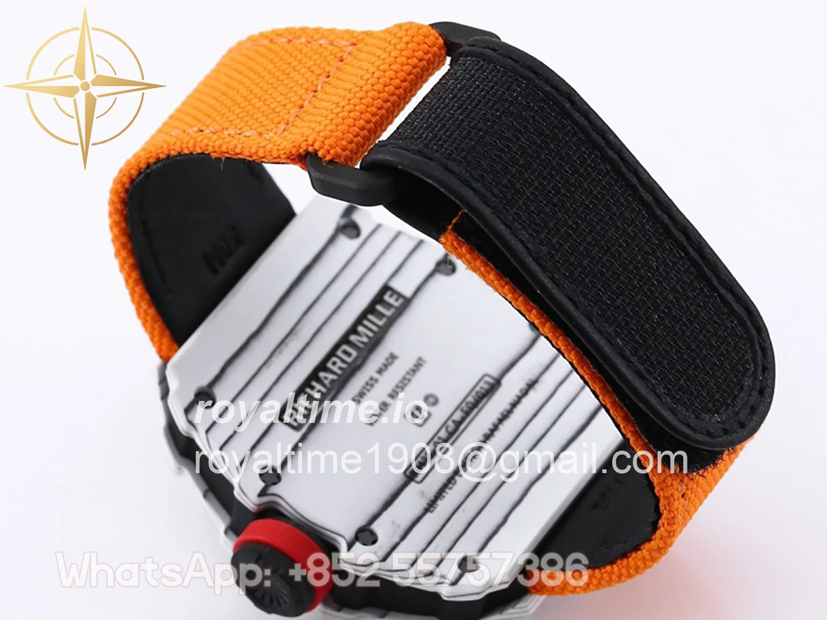 Richard Mille RM 035-01 Rafael Nadal White NTPT on Orange Nylon Strap - Image 9