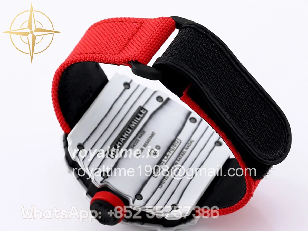 Richard Mille RM 035-01 Rafael Nadal White NTPT on Red Nylon Strap - Image 9