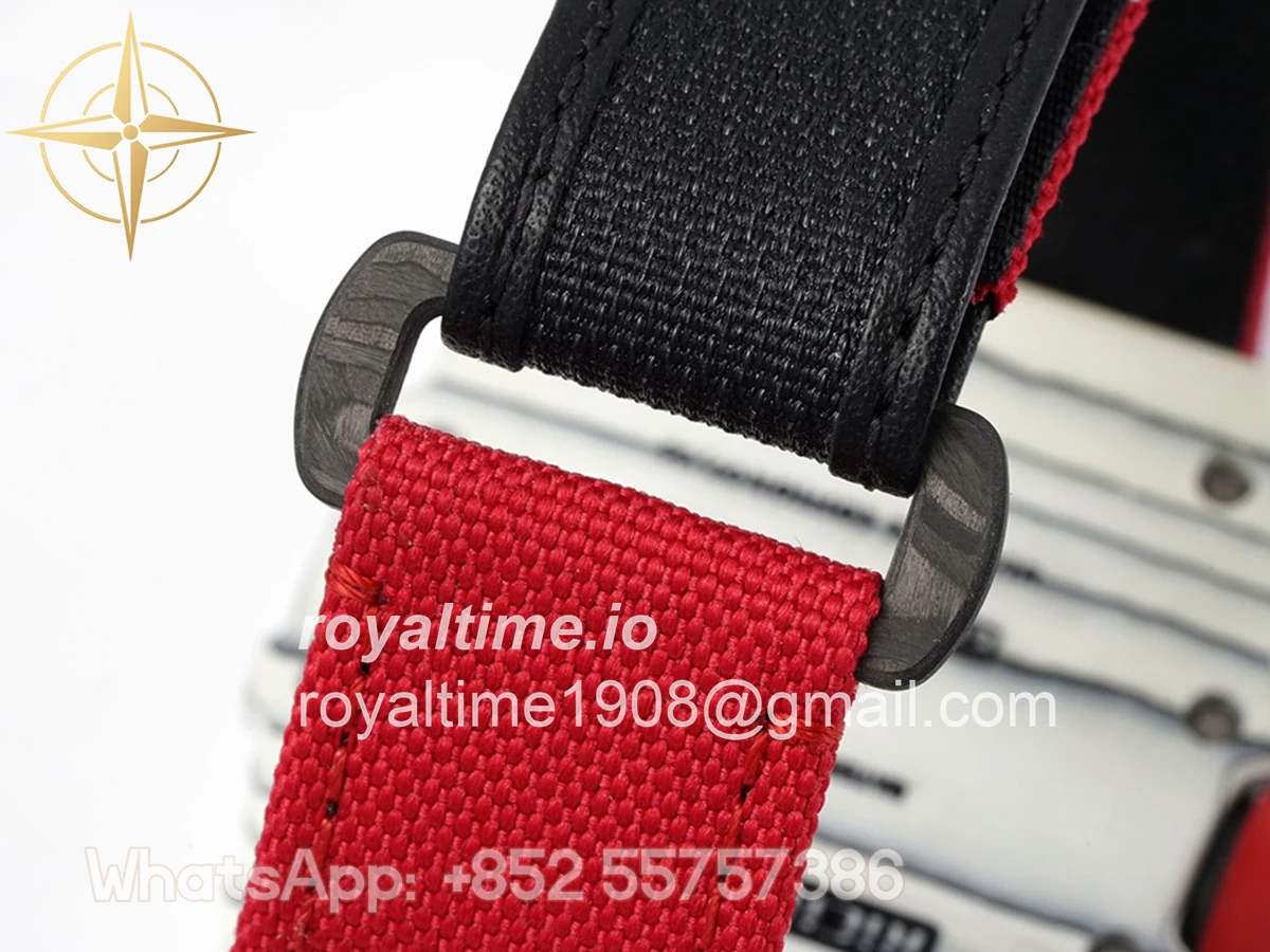 Richard Mille RM 035-01 Rafael Nadal White NTPT on Red Nylon Strap (Sonic) - Image 9