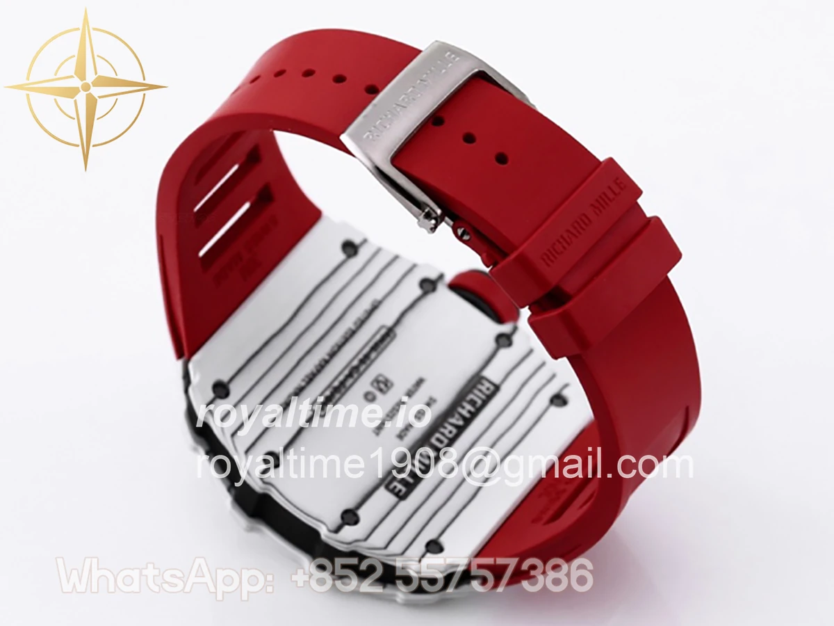 Richard Mille RM 035-01 Rafael Nadal White NTPT on Red Rubber Strap - Image 9