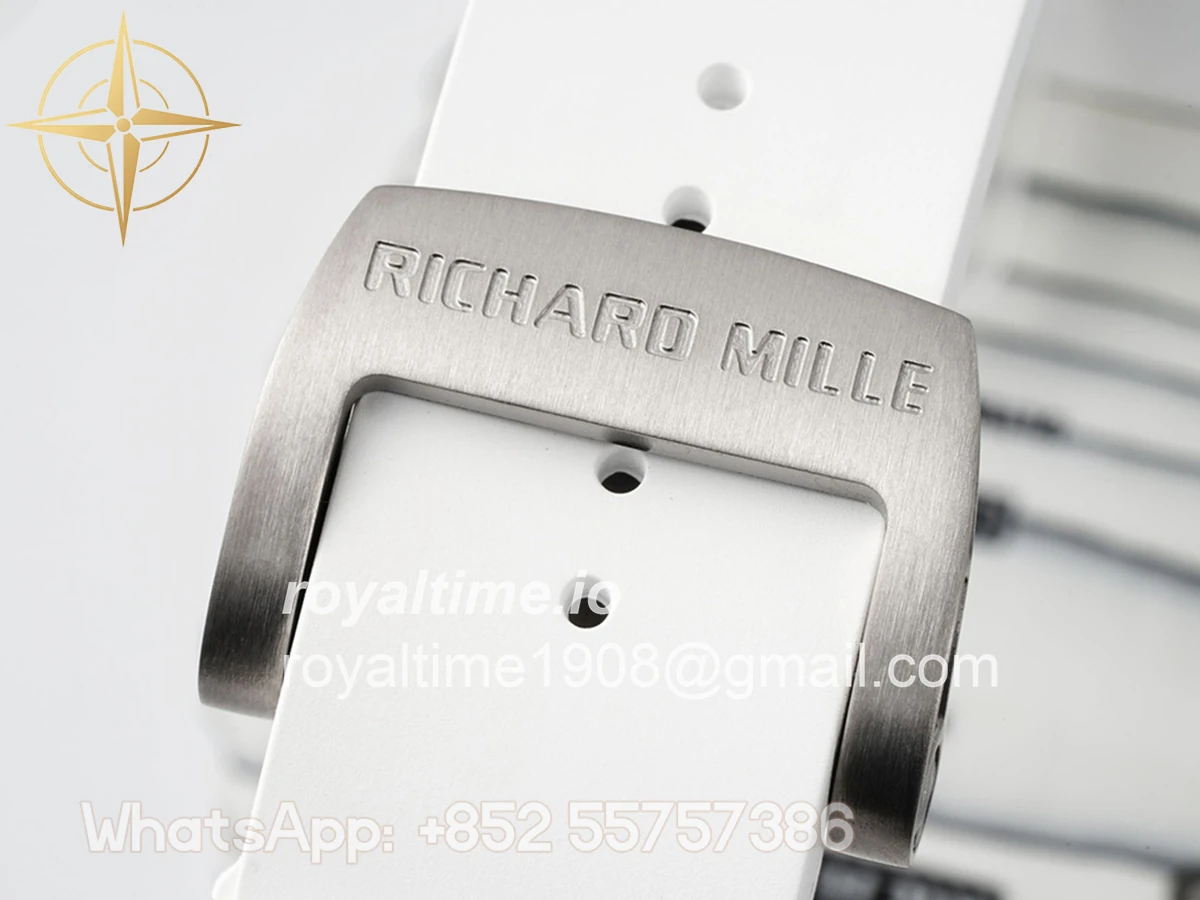Richard Mille RM 035-01 Rafael Nadal White NTPT on White Rubber Strap (Sonic) - Image 9