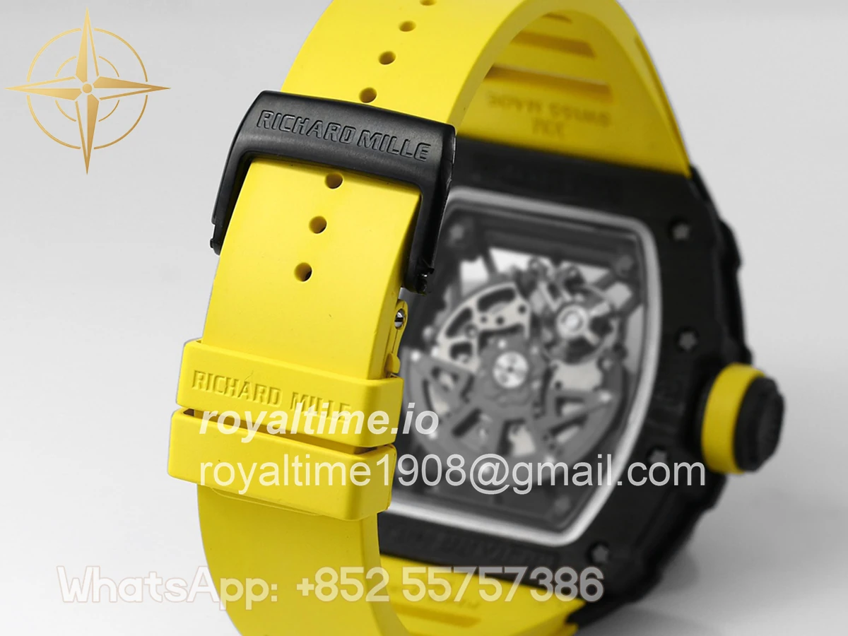 Richard Mille RM 035-02 Rafael Nadal NTPT Carbon on Yellow Rubber Strap - Image 9