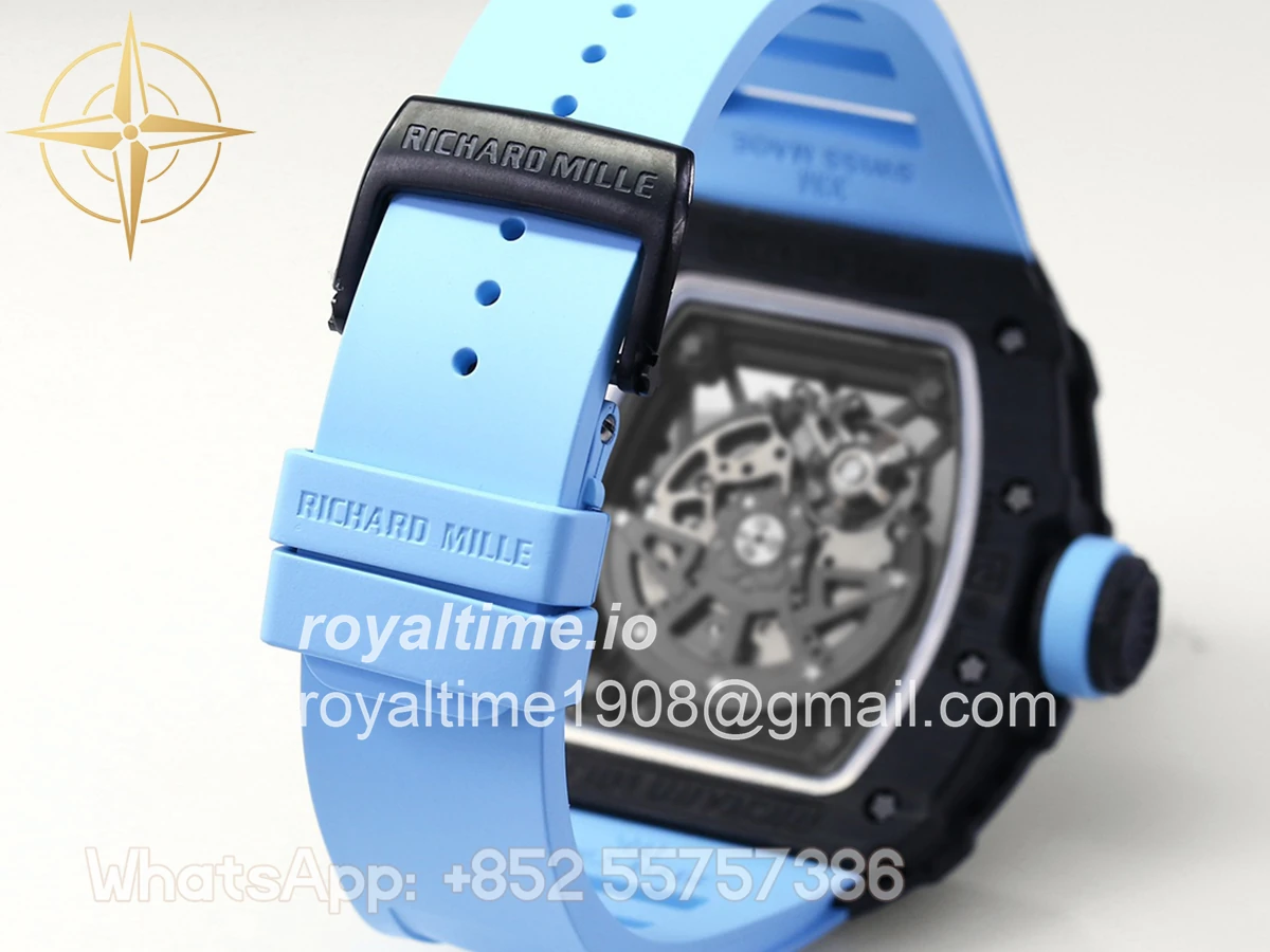 Richard Mille RM 035-02 Rafael Nadal NTPT Carbon on Blue Rubber Strap - Image 9