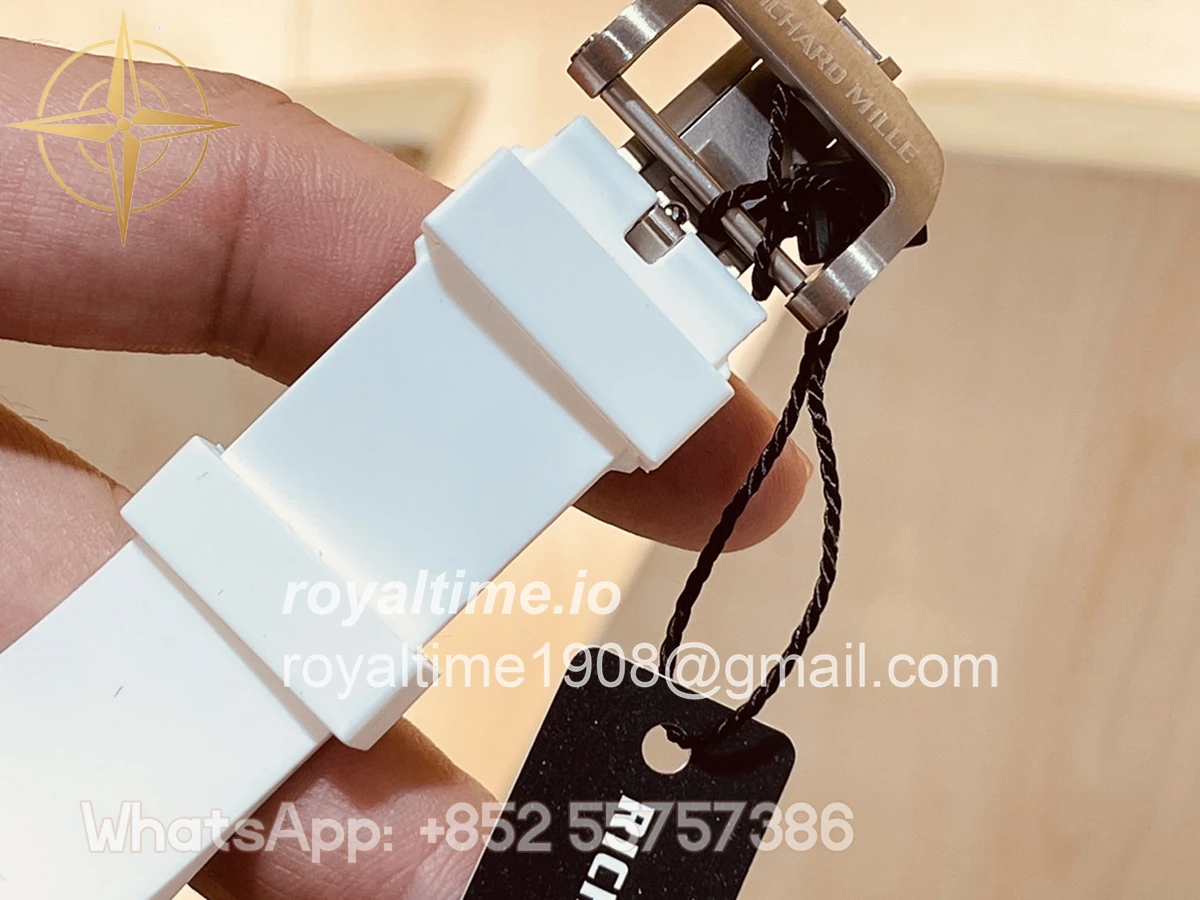 Richard Mille RM 047 Tourbillon Samurai Sapphire on White Rubber Strap - Image 9